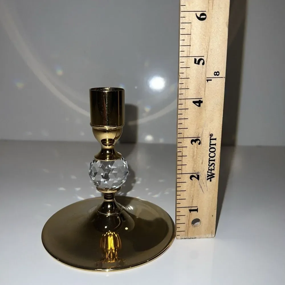 Valerio Albarello‎  24K Gold Plated Swarovski Crystal Candlestick